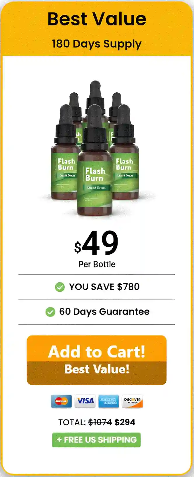 Flash Burn 6 bottle pricing